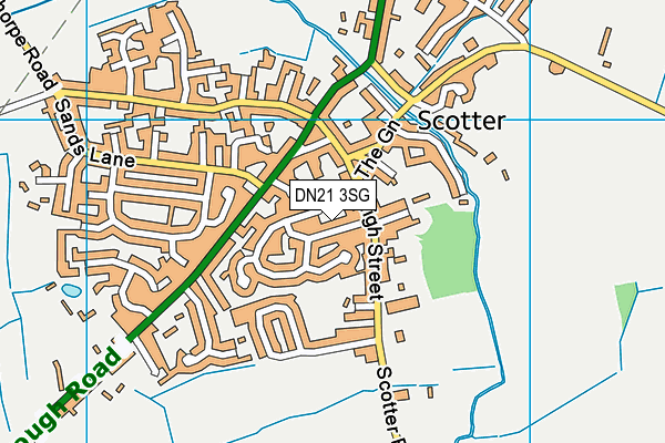 DN21 3SG map - OS VectorMap District (Ordnance Survey)