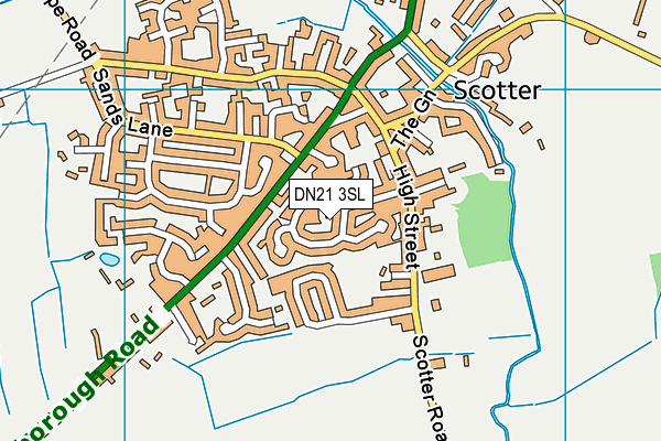 DN21 3SL map - OS VectorMap District (Ordnance Survey)