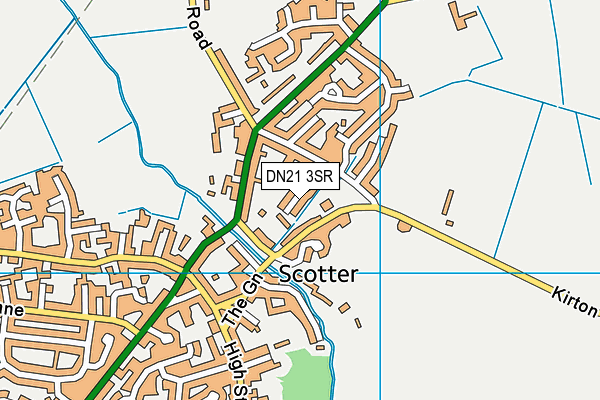 DN21 3SR map - OS VectorMap District (Ordnance Survey)