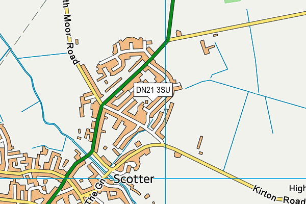 DN21 3SU map - OS VectorMap District (Ordnance Survey)