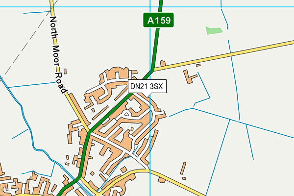 DN21 3SX map - OS VectorMap District (Ordnance Survey)