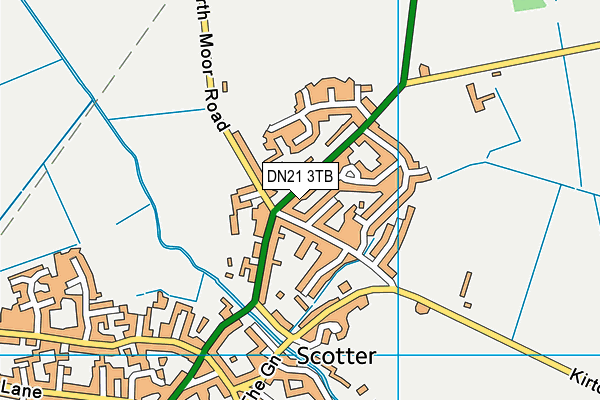 DN21 3TB map - OS VectorMap District (Ordnance Survey)