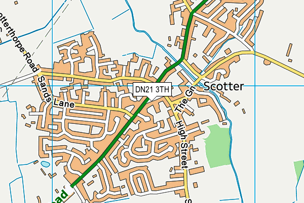 DN21 3TH map - OS VectorMap District (Ordnance Survey)