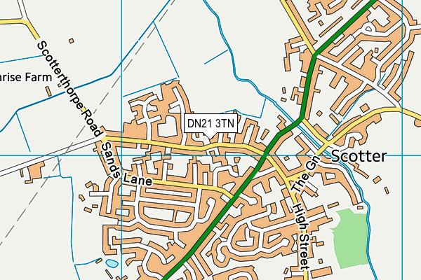 DN21 3TN map - OS VectorMap District (Ordnance Survey)