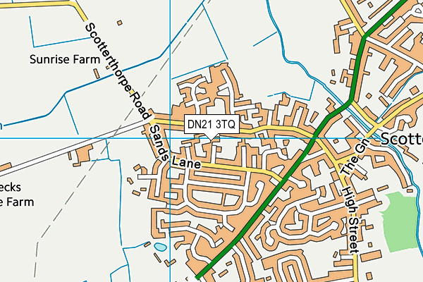 DN21 3TQ map - OS VectorMap District (Ordnance Survey)