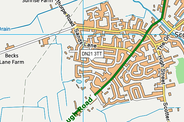 DN21 3TT map - OS VectorMap District (Ordnance Survey)