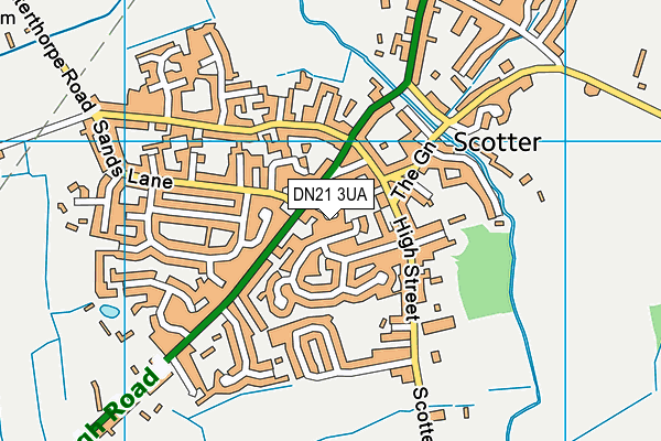 DN21 3UA map - OS VectorMap District (Ordnance Survey)