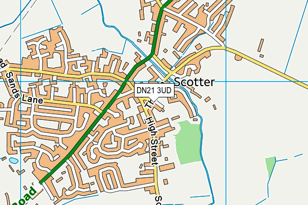 DN21 3UD map - OS VectorMap District (Ordnance Survey)