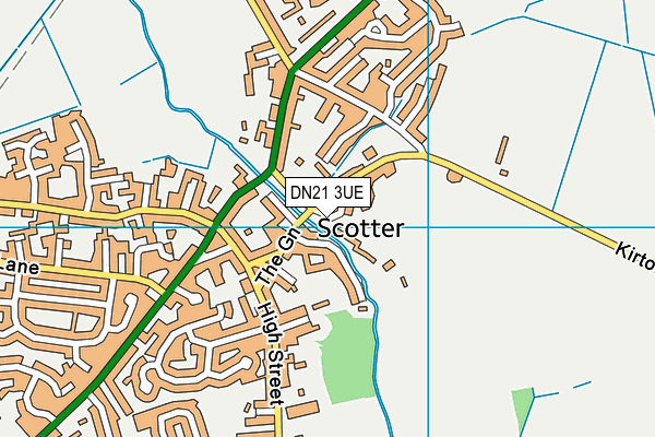 DN21 3UE map - OS VectorMap District (Ordnance Survey)