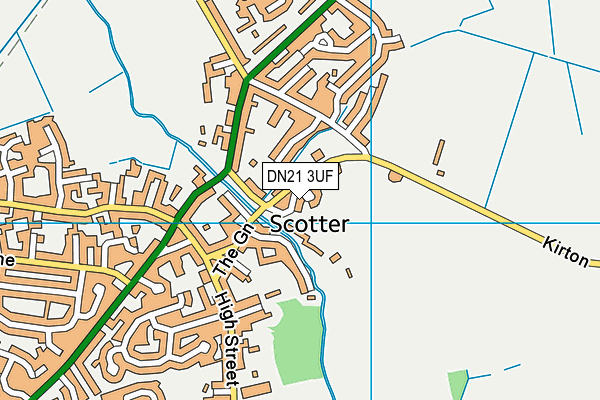 DN21 3UF map - OS VectorMap District (Ordnance Survey)
