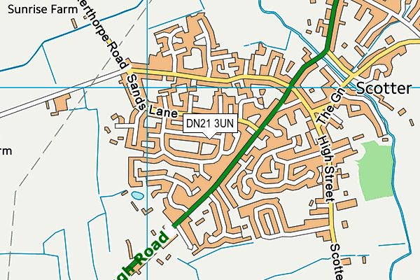 DN21 3UN map - OS VectorMap District (Ordnance Survey)