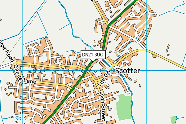 DN21 3UQ map - OS VectorMap District (Ordnance Survey)