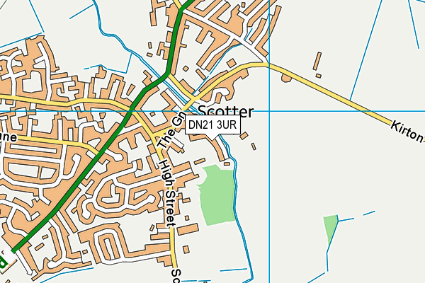 DN21 3UR map - OS VectorMap District (Ordnance Survey)
