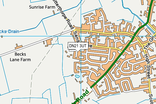 DN21 3UT map - OS VectorMap District (Ordnance Survey)
