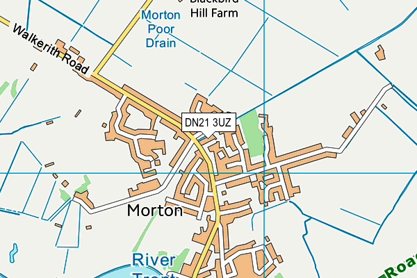 DN21 3UZ map - OS VectorMap District (Ordnance Survey)