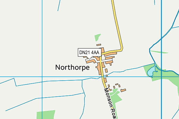 DN21 4AA map - OS VectorMap District (Ordnance Survey)
