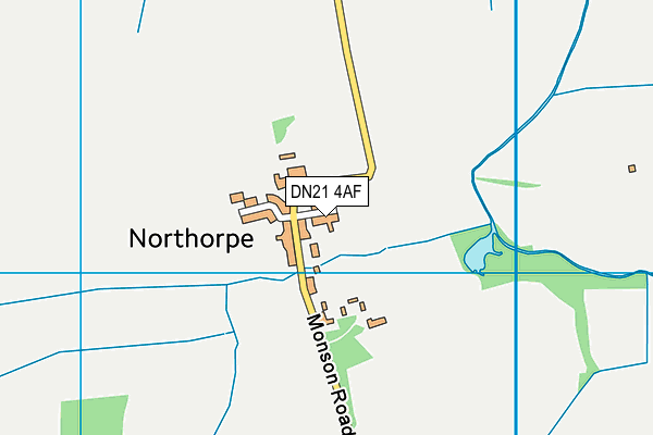 DN21 4AF map - OS VectorMap District (Ordnance Survey)