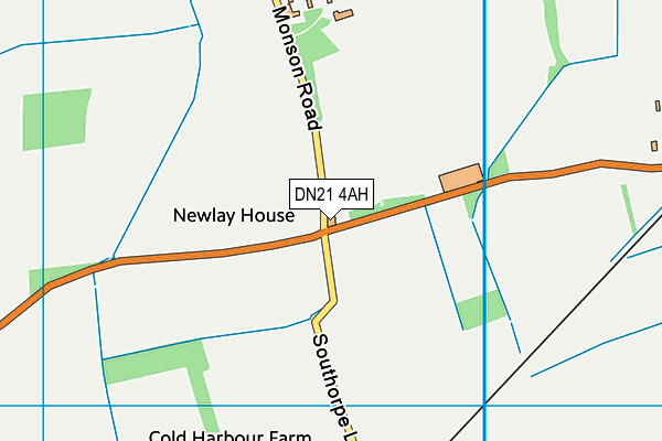 DN21 4AH map - OS VectorMap District (Ordnance Survey)