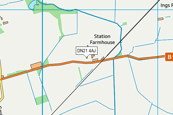 DN21 4AJ map - OS VectorMap District (Ordnance Survey)