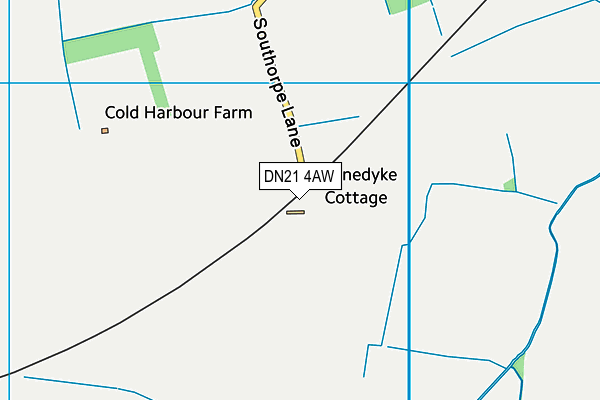 DN21 4AW map - OS VectorMap District (Ordnance Survey)