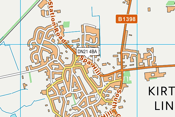 DN21 4BA map - OS VectorMap District (Ordnance Survey)
