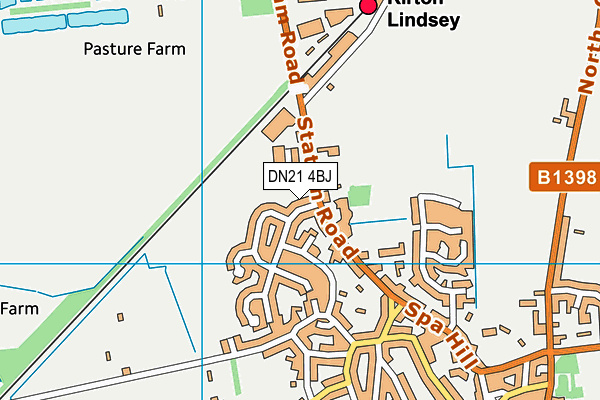 DN21 4BJ map - OS VectorMap District (Ordnance Survey)