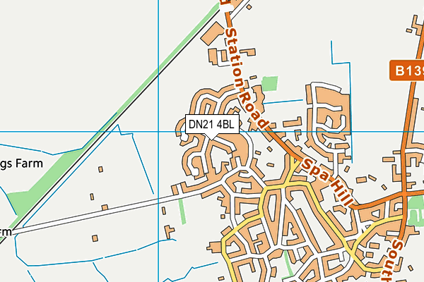 DN21 4BL map - OS VectorMap District (Ordnance Survey)