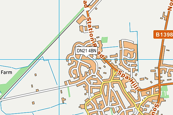 DN21 4BN map - OS VectorMap District (Ordnance Survey)