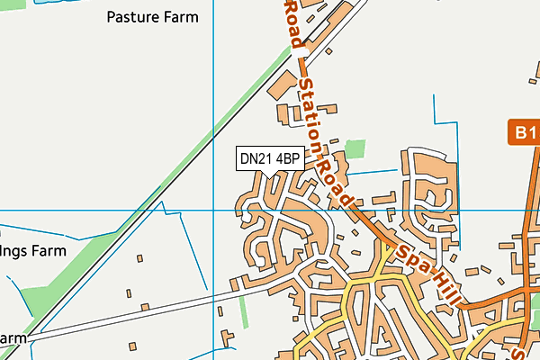 DN21 4BP map - OS VectorMap District (Ordnance Survey)