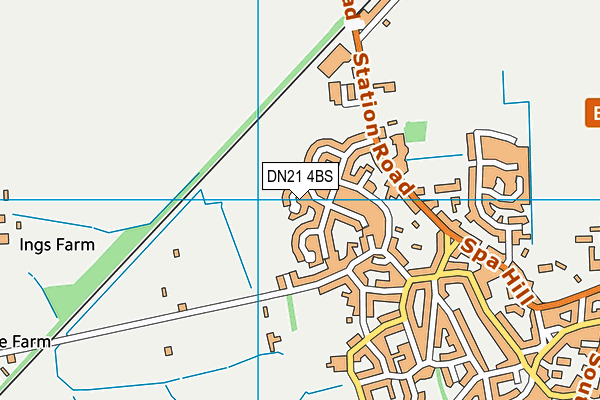 DN21 4BS map - OS VectorMap District (Ordnance Survey)