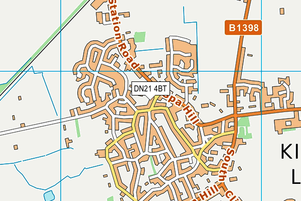 DN21 4BT map - OS VectorMap District (Ordnance Survey)
