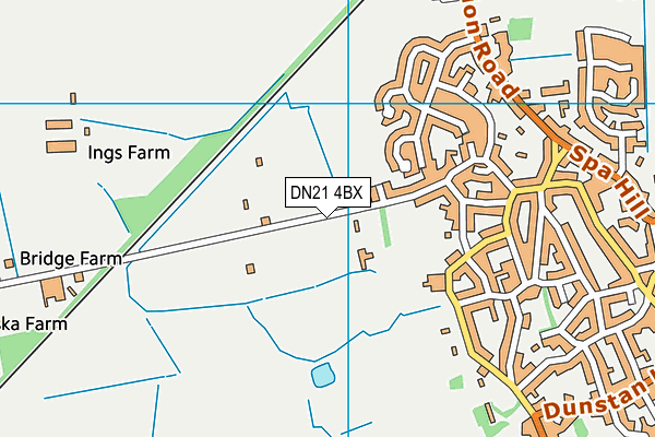 DN21 4BX map - OS VectorMap District (Ordnance Survey)