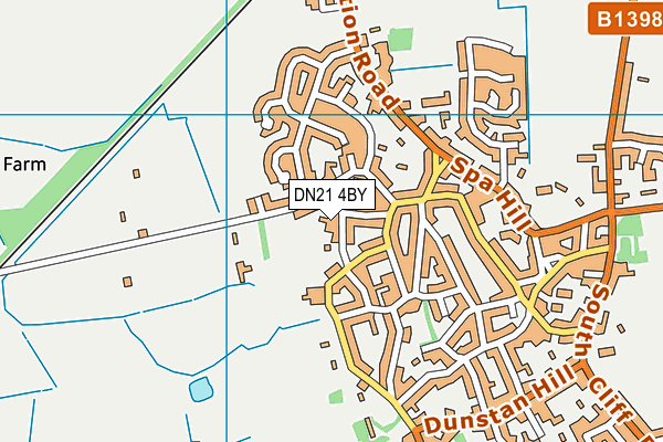 DN21 4BY map - OS VectorMap District (Ordnance Survey)
