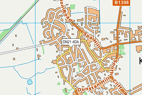 DN21 4DA map - OS VectorMap District (Ordnance Survey)
