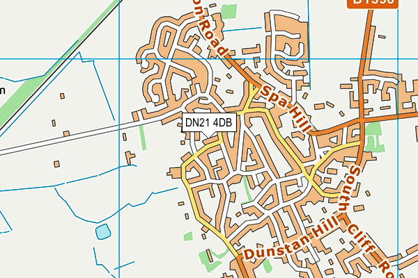 DN21 4DB map - OS VectorMap District (Ordnance Survey)