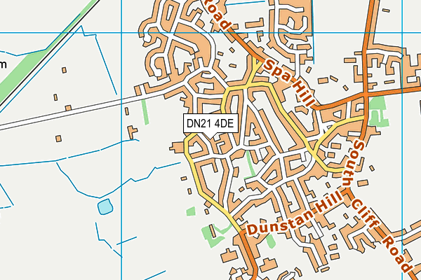 DN21 4DE map - OS VectorMap District (Ordnance Survey)