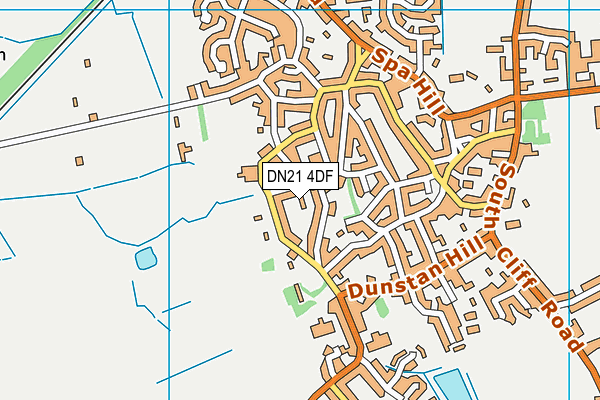 DN21 4DF map - OS VectorMap District (Ordnance Survey)