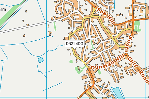 DN21 4DG map - OS VectorMap District (Ordnance Survey)
