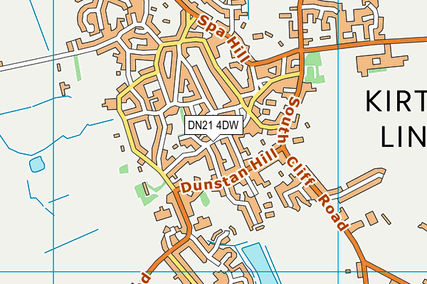 DN21 4DW map - OS VectorMap District (Ordnance Survey)
