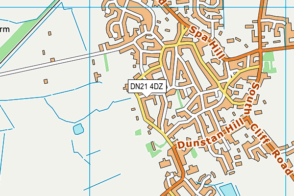 DN21 4DZ map - OS VectorMap District (Ordnance Survey)