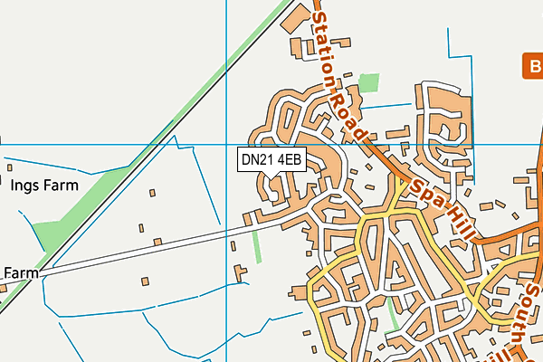 DN21 4EB map - OS VectorMap District (Ordnance Survey)