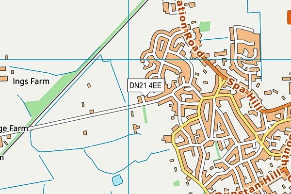 DN21 4EE map - OS VectorMap District (Ordnance Survey)