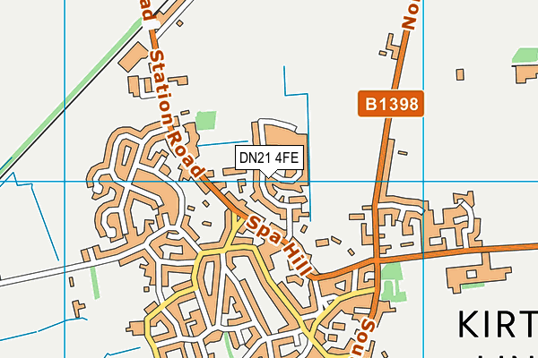DN21 4FE map - OS VectorMap District (Ordnance Survey)