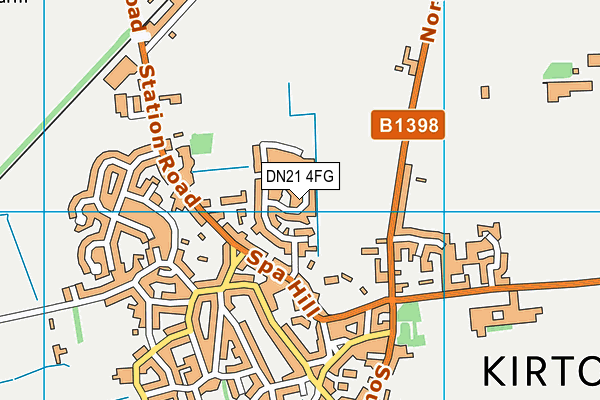 DN21 4FG map - OS VectorMap District (Ordnance Survey)