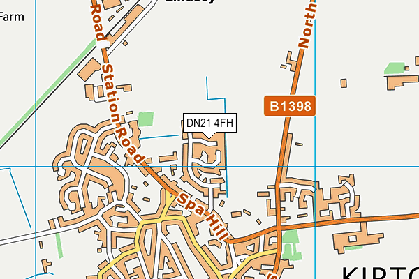 DN21 4FH map - OS VectorMap District (Ordnance Survey)