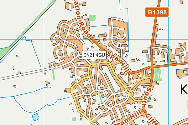 DN21 4GU map - OS VectorMap District (Ordnance Survey)