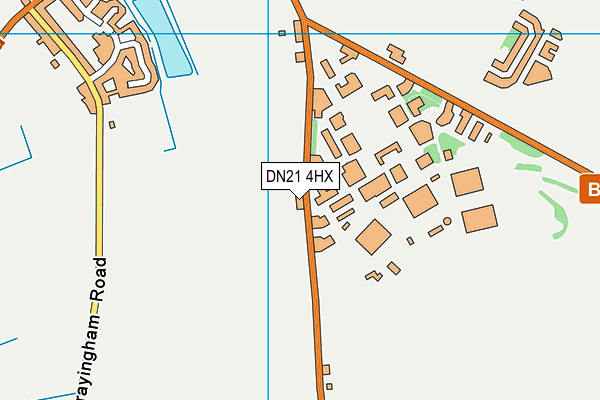 DN21 4HX map - OS VectorMap District (Ordnance Survey)