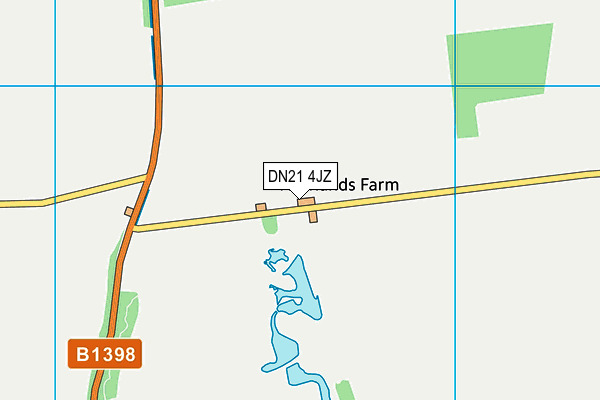 DN21 4JZ map - OS VectorMap District (Ordnance Survey)