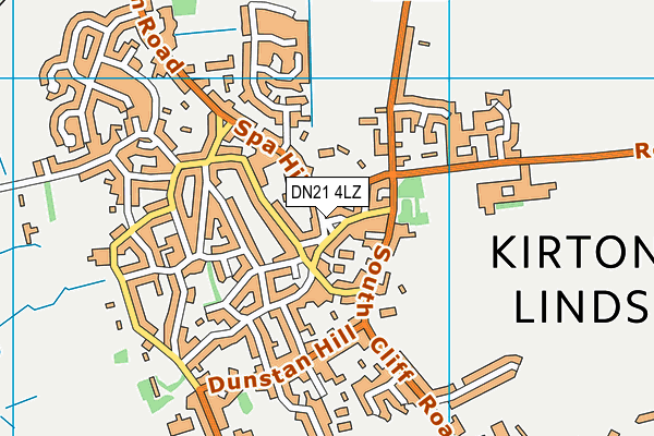 DN21 4LZ map - OS VectorMap District (Ordnance Survey)