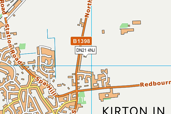 DN21 4NJ map - OS VectorMap District (Ordnance Survey)